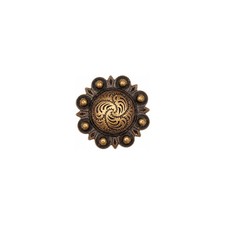 1-11/16" Antique Brass Domed Concho with Berries. DW0990AB.