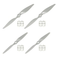 4Pcs RC Propellers 2 Vane Blades Props 6x4" 10x5" Grey with Adapter Rings