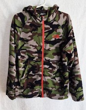The North Face Fleece Jacket Youth Boys Medium 10/12 Camo Full Zip Hooded