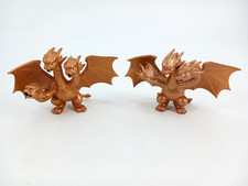 Godzilla Ghidorah 3 in 2013 Unbranded Mini Figure x2 Good Condition