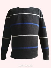 Calvin Klein Pullover, Größe M, Farbe  Schwarz, mit weiße/blauen Streifen