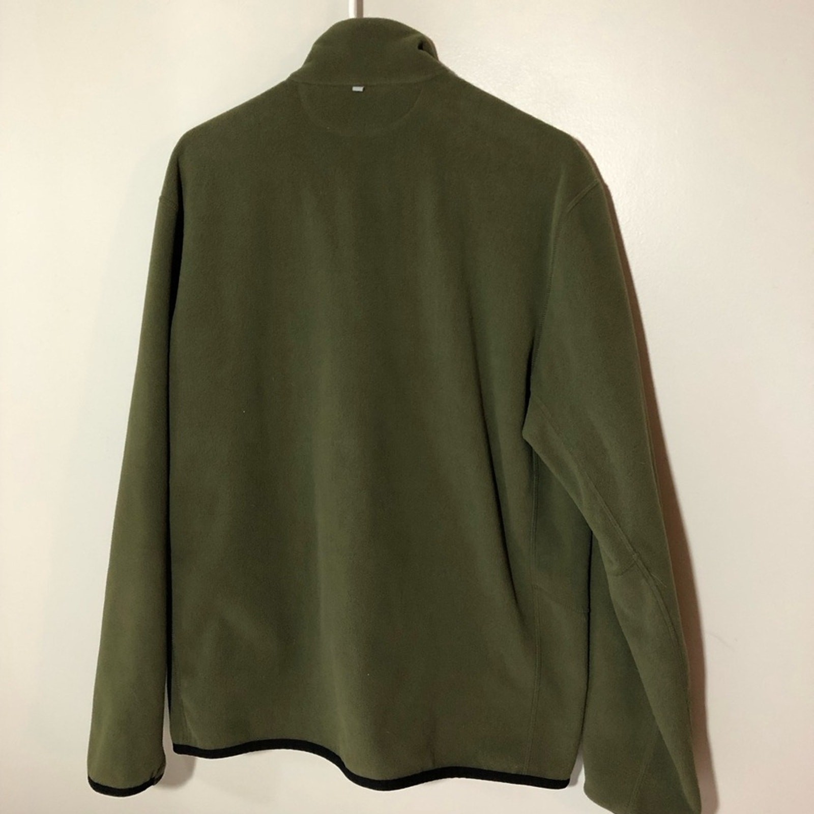 Polo Ralph Lauren uomo L verde oliva arancione pony performance pile full zip