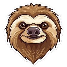 Sloth Head - Vinyl Decal Sticker - Car Window Laptop - ebn11242