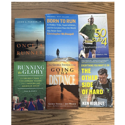 Once a Runner & Born to Run 6 Running/Marathon Hardcover Books collection
