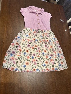 Purple Floral Dress Girl