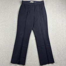 Tory Burch Pants Womens 4 Navy Wool Blend Straight Leg Stretch Dress Work Career