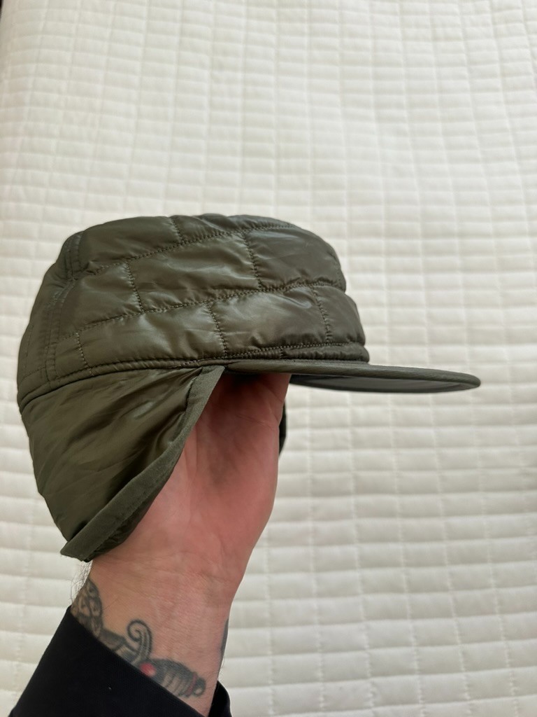RARE Patagonia PUFFER Duckbill Cap Earflaps Hat One Size Hunter Green View 3
