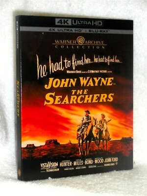 The Searchers (4K/Blu-ray, 2024 2-Disc) John Wayne classic action western movie 
