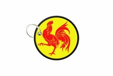 Keychain Flag Wallonia Belgian Printed Round