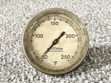 VINTAGE TEMPERATURE GAUGE WHITE DIAL ROTOTHERM FAHRENHEIT
