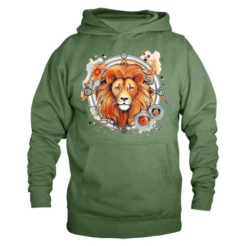 Sudadera con capucha gráfica astrológica horóscopo signo zodiacal Leo - Imagen 7 de 10