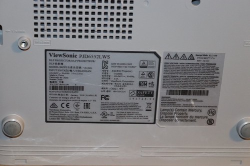 Viewsonic PJD6552LWS Short Throw HDMI Projector. Please Read the Description - Picture 7 of 8