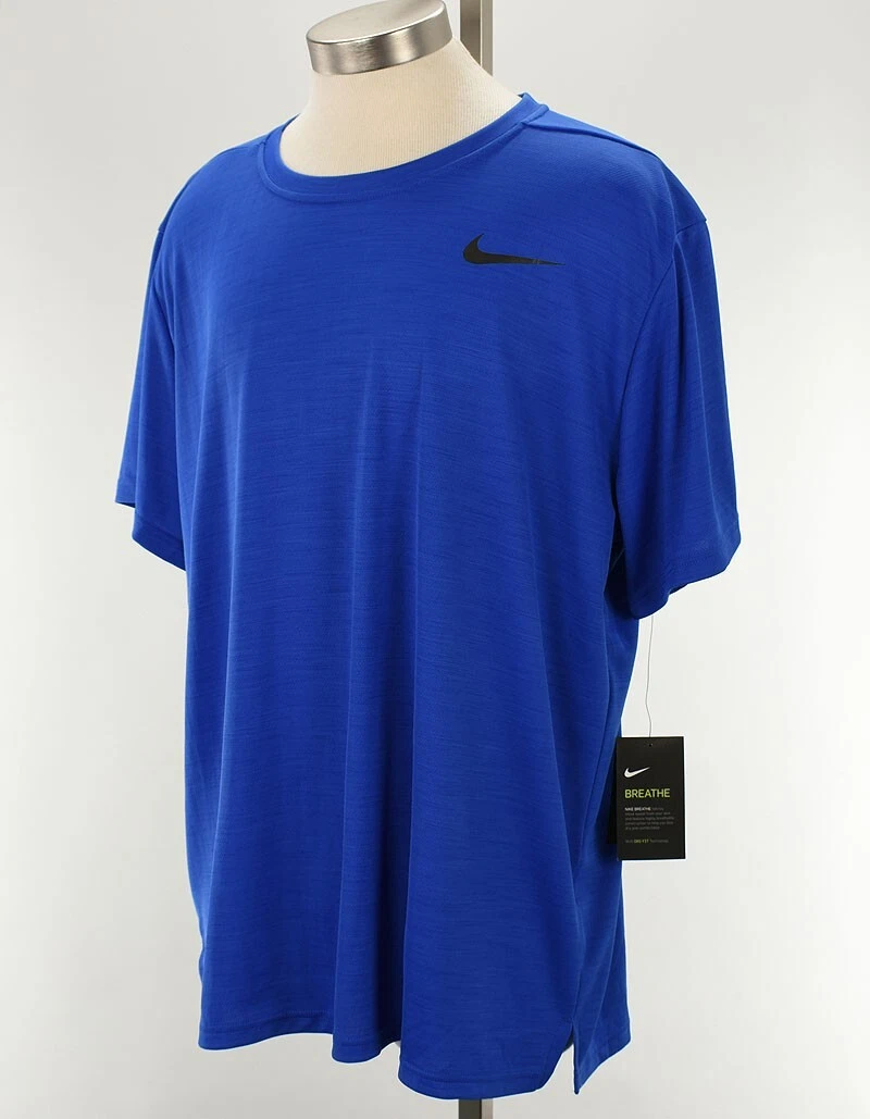 NIKE Mens Game Royal Blue SUPERSET Training T Shirt SMALL Moisture Wicking NWT