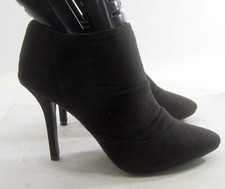 NEW Black 4.5"High Stiletto Heel Pointy Toe Ankle Boots WOMEN Size 8.5