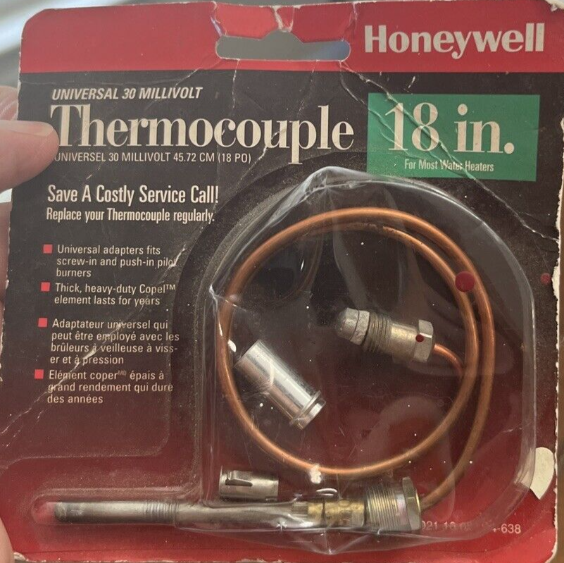 Brand New, Sealed Honeywell CQ100A1021 Replacement Thermocouple 18