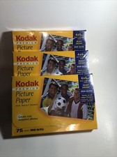 Kodak Premium Picture Paper 4 x 6 High Gloss, 3 Packs of 75  225 sheets - New