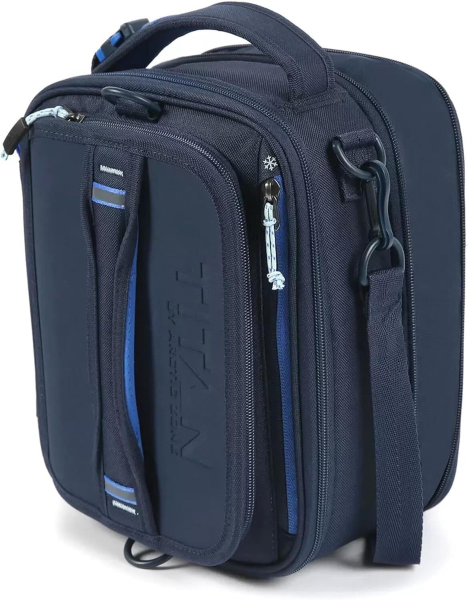 Titan by Arctic Zone Expandable Lunch Box (Navy Blue/Royal Blue