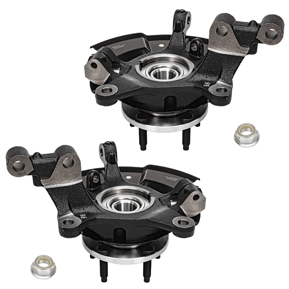 Front Steering Knuckles Rear Wheel Hub Bearings for 2011 2012 - 2014 Ford Edge - Image 3 of 4