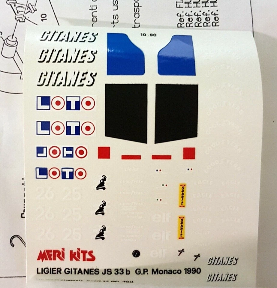 MeriKit 1/43 - Ligier JS33B F1 GP Monaco 1990 Kit de coche modelo de metal blanco MK166 Foto 3 de 3