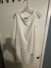 Lauren Ralph Lauren Tank Dress Womens White Sleeveless Round Neck Sz 8 Pre-Owned