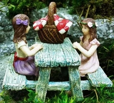 Picnic Time Mini Fairy 4 pc. Set: Fairy Garden Miniature Set