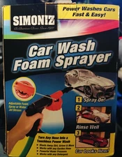 Simoniz Car Wash Foam Sprayer Works With Any Garden Hose 33.8oz Bottle