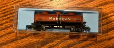 Vintage N Scale ALM Mobilgas 3 Dome Tanker Train Car Made in Austria