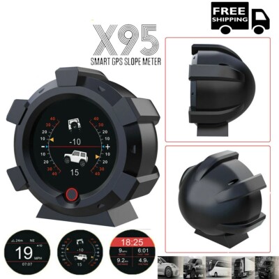 Off Road Digital GPS 4x4 Inclinometer Angle Tilt Rolling Pitch Gauge Slope Meter