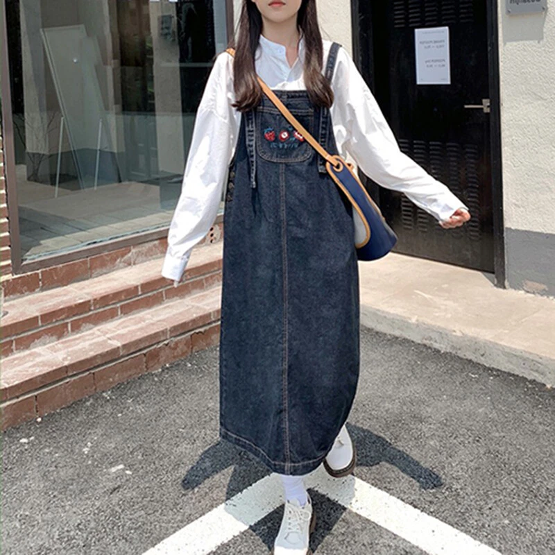 Denim jumper cheap outfit women's
