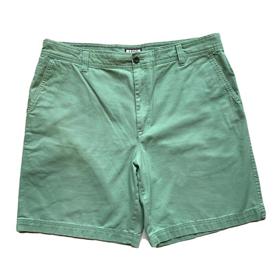 IZOD Chino Golf Shorts Mens 38 (39) Relaxed Flat Front Twill Beach Summer  Green
