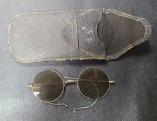 Antique Glasses Oval Frames With Original Case Sunglasses