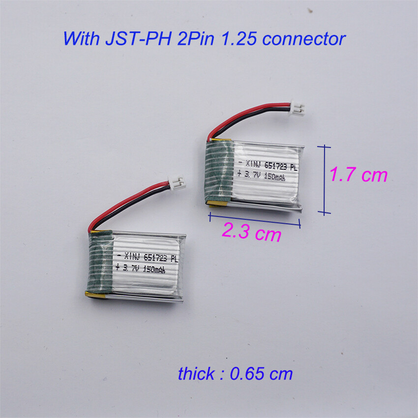 Batería Li-Pol 150mAh, 3,7V, 651723, 25C Batería Li-Pol 150mAh, 3,7V, 651723, 25C