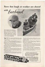 Vintage Barbasol Shaving Cream Print Ad 1932 Fishermen Modern Without Lather