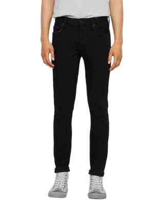 AllSaints E2807 Mens Jet Black Rex Straight-Skinny Jeans Size