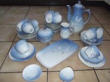 B&G MÖWE MIT GOLDRAND KAFFEESERVICE FÜR 12 PERSONEN 42 TEILE HANDGEMALT #9928