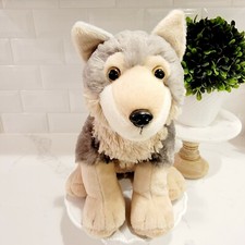 WILD REPUBLIC Gray Tan Timber Wolf 12" Plush Stuffed Animal