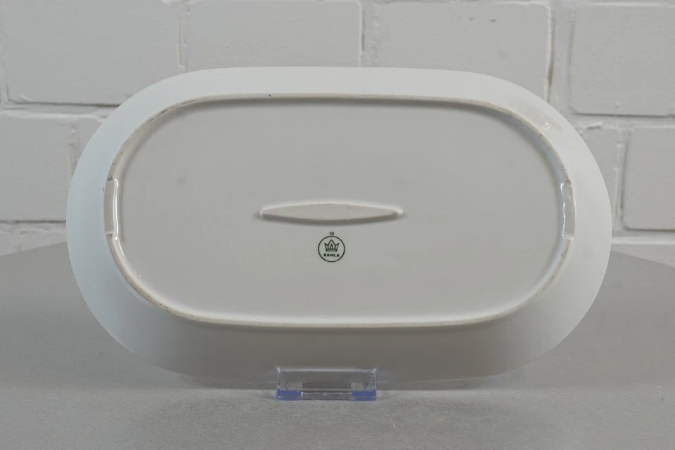 Plato para servir carne de porcelana Kahla Prielblumen decoración años 70 RDA Foto 2 de 3