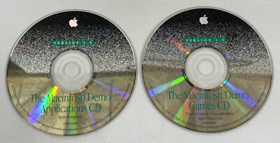 Vintage 1992 Apple Macintosh Demo Applications & Games CD-ROM Software Mac V1.0