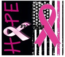 20oz Sublimation Tumbler Wrap Hope Breast Cancer Ready To Press Heat Transfer