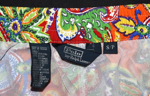 Polo By Ralph Lauren Men's Paisley Lined Swim Trunks Size S/P Small - Picture 6 of 6