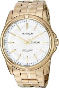 armitron gold tone men's watch