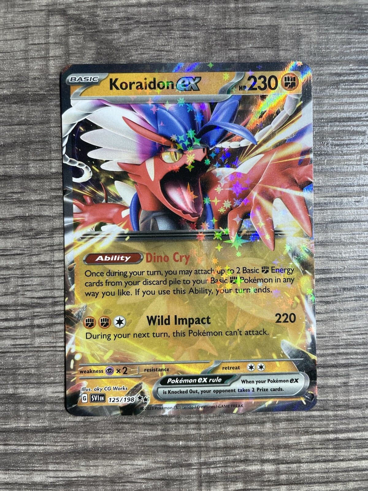 Pokemon  Scarlet and Violet Koraidon Ex 125/198 NM