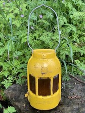 Original FEUER HAND Sturmlaterne Baustellen Warnlampe Signallampe alt N1039