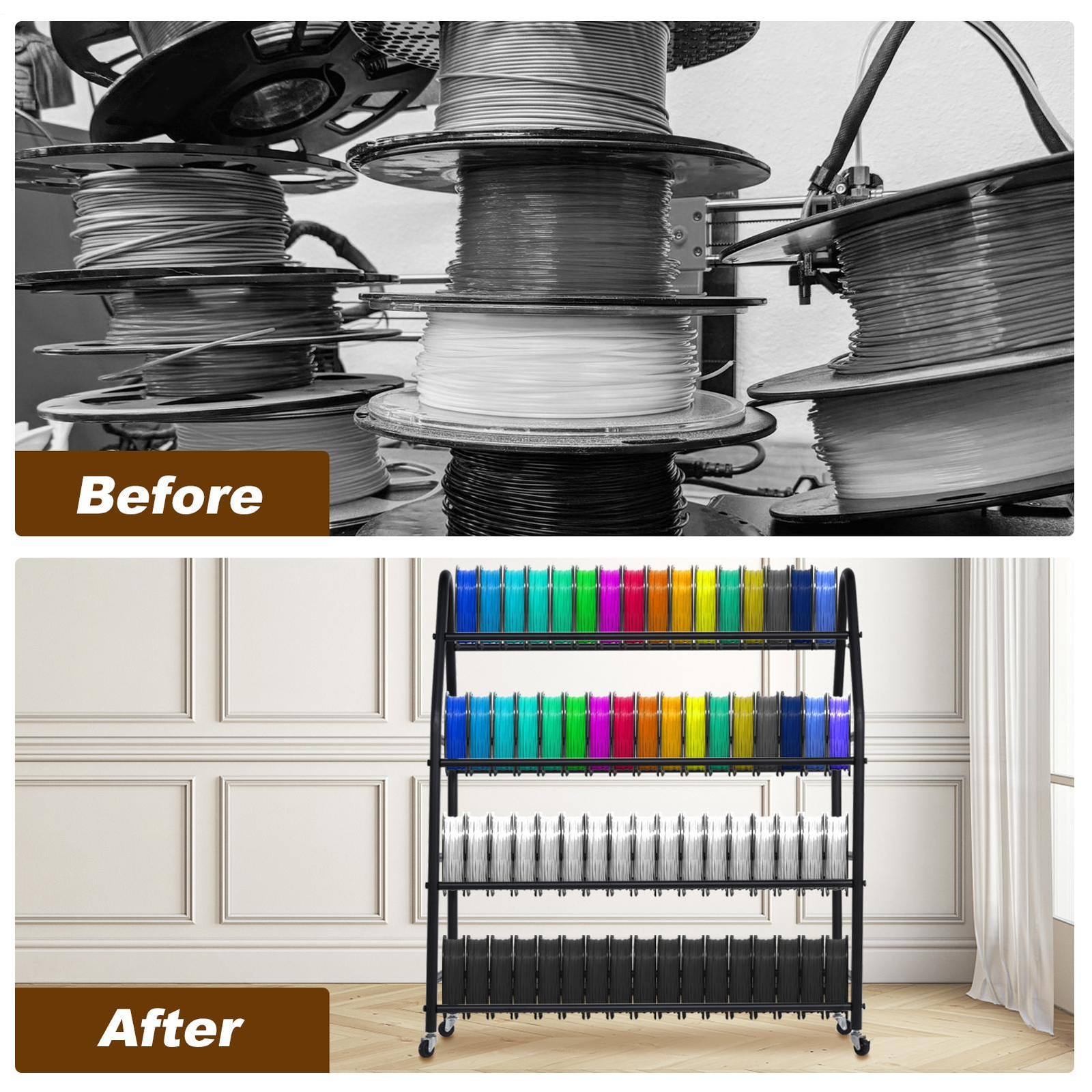 3D Printer Filament Storage Rack, Heavy Duty Storage Shelves for 100 Printing