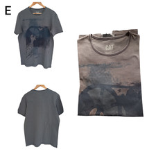 Mens T-Shirt Tee Caterpillar CAT Trademark Large Short Sleeve Cotton