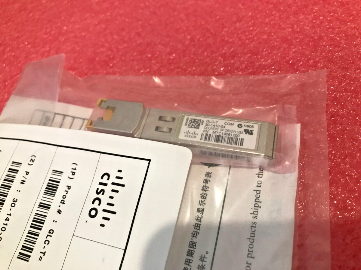 New Cisco GLC-T 1000BASE-T SFP+ RJ-45 30-1410-04 V04 Transceiver