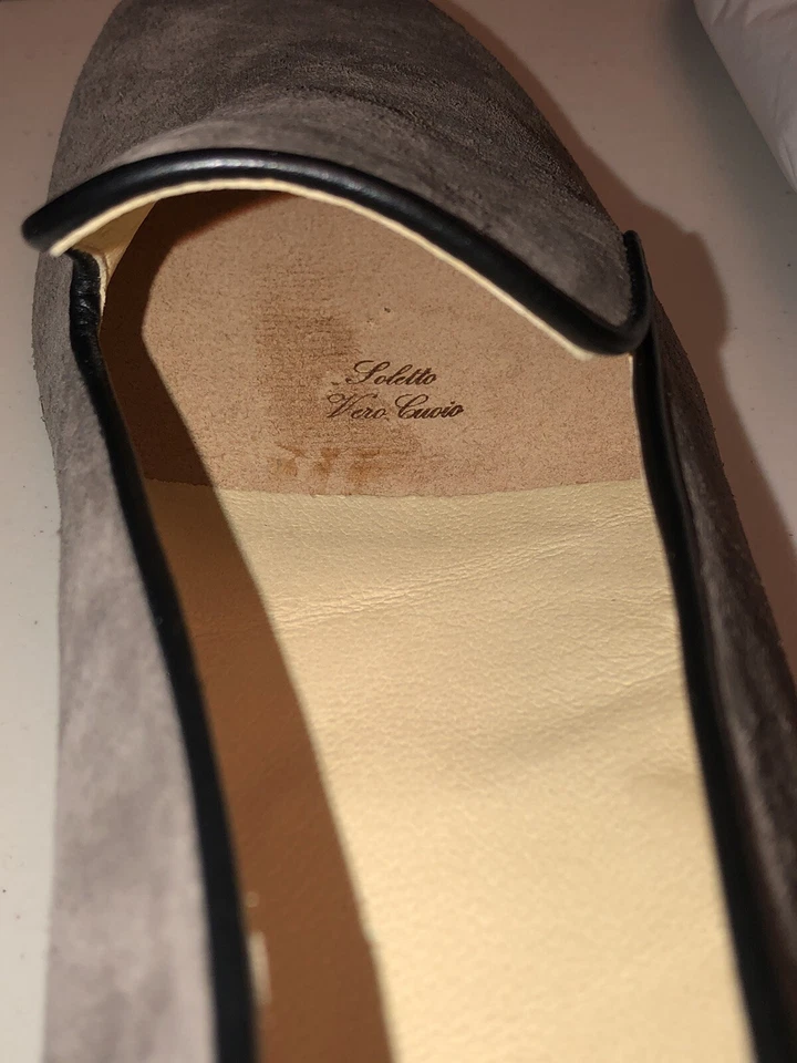 Zapatos de Noche Barneys New York Venecianos Sin Cordones Gris Gamuza Talla 12 $349.00 Foto 4 de 4