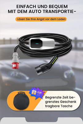 EU 22kW Typ 2 EV Ladekabel 32A 3 Phase 5m Elektroauto PHEV CEE Ladegerät Wallbox