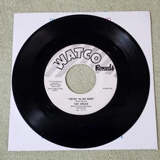 TAD BRUCE - CRYIN' IN MY BEER 7" Vinyl Record (45, 1955, Watco 111-11) PROMO