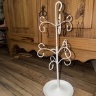 White Metal Necklace Display Jewelry Tree with 18 Hooks Stand Organizer — photo 4